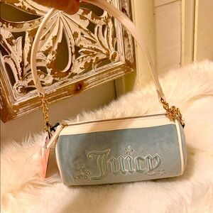 Juicy Couture Light Sea Foam Green  and Cream Shoulder Bag❣️